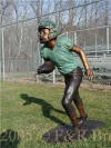 Boy Running with Football bronze